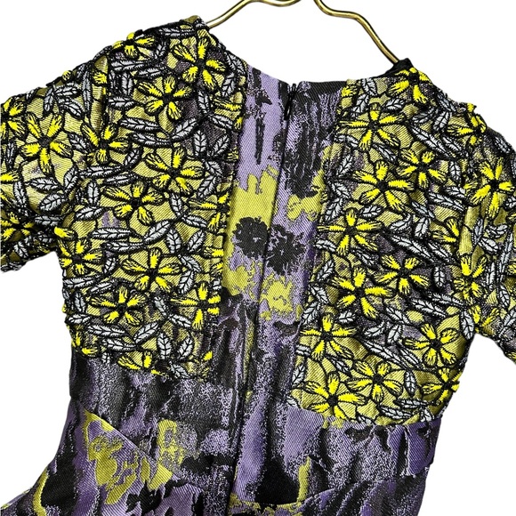 Too La Roo Couture Look Special Occasion Dress Black Purple Yellow Bubble Sz 4 - Picture 3 of 14